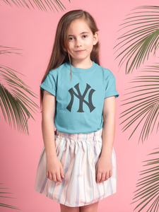 New York Yankees Half Sleeves T-Shirt For Girls -KidsFashionVilla