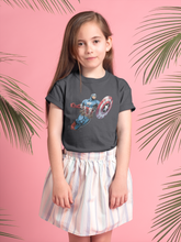 Load image into Gallery viewer, Superhero Half Sleeves T-Shirt For Girls -KidsFashionVilla

