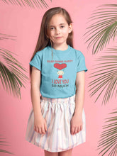 Load image into Gallery viewer, Custom Name I love My Aunty So Much Half Sleeves T-Shirt For Girls -KidsFashionVilla
