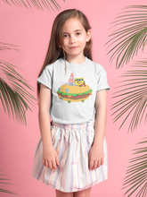 Load image into Gallery viewer, Cute Cartoon Half Sleeves T-Shirt For Girls -KidsFashionVilla
