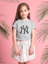 Load image into Gallery viewer, New York Yankees Half Sleeves T-Shirt For Girls -KidsFashionVilla
