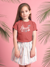 Load image into Gallery viewer, Beach Fun Half Sleeves T-Shirt For Girls -KidsFashionVilla
