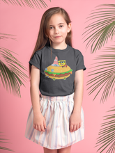Load image into Gallery viewer, Cute Cartoon Half Sleeves T-Shirt For Girls -KidsFashionVilla
