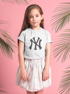 New York Yankees Half Sleeves T-Shirt For Girls -KidsFashionVilla