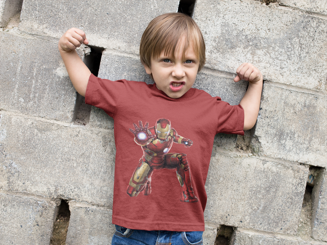 Superhero Half Sleeves T-Shirt for Boy-KidsFashionVilla