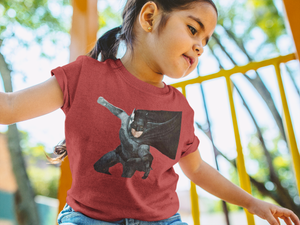 Superhero Half Sleeves T-Shirt For Girls -KidsFashionVilla
