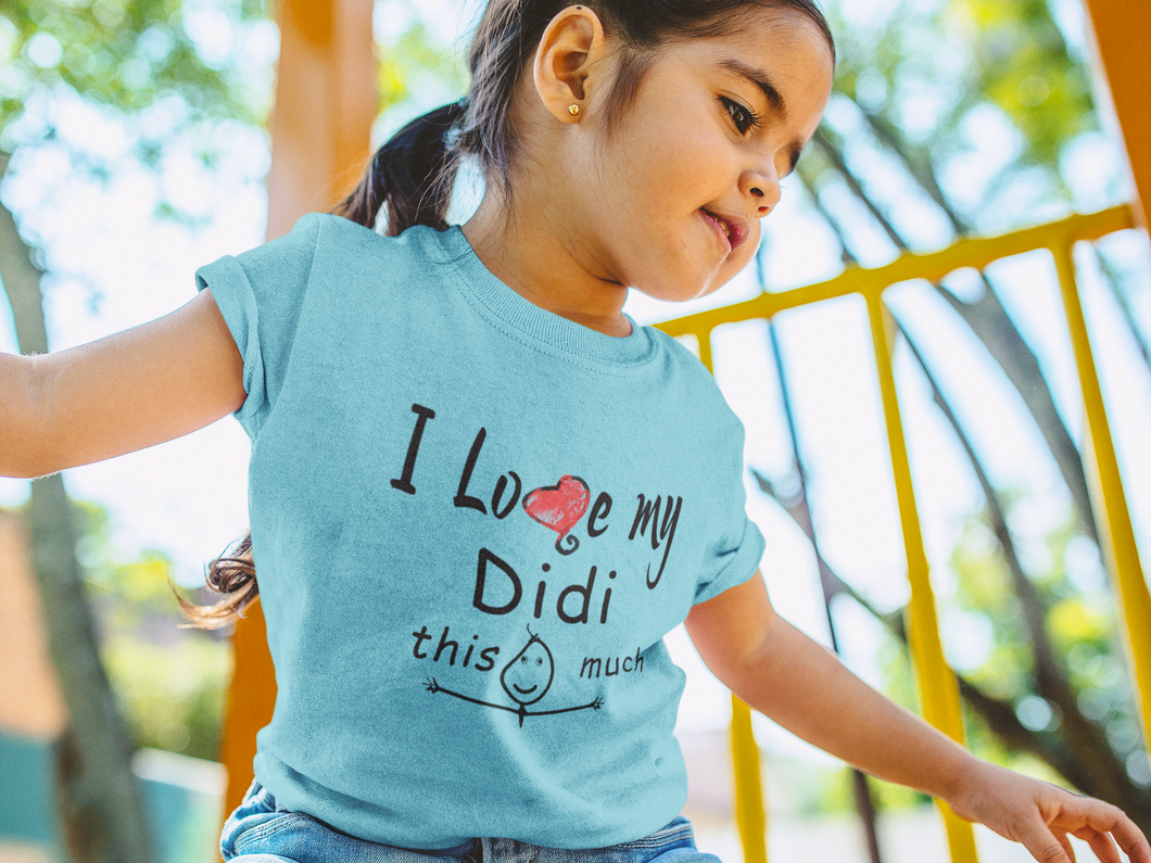 I Love My Didi Half Sleeves T-Shirt For Girls -KidsFashionVilla