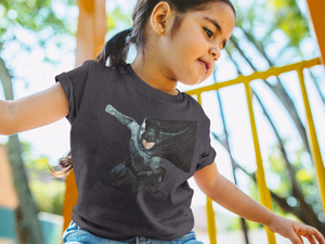 Superhero Half Sleeves T-Shirt For Girls -KidsFashionVilla