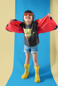 Cute Cartoon Half Sleeves T-Shirt For Girls -KidsFashionVilla