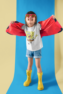 Cute Cartoon Half Sleeves T-Shirt For Girls -KidsFashionVilla