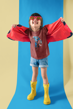 Load image into Gallery viewer, Superhero Half Sleeves T-Shirt For Girls -KidsFashionVilla
