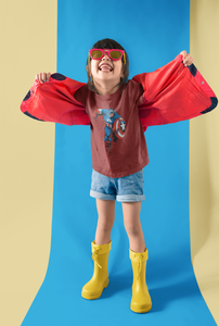 Superhero Half Sleeves T-Shirt For Girls -KidsFashionVilla