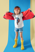 Load image into Gallery viewer, Superhero Half Sleeves T-Shirt For Girls -KidsFashionVilla
