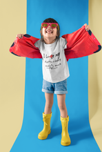 Load image into Gallery viewer, I Love My Mummy Daddy Half Sleeves T-Shirt For Girls -KidsFashionVilla
