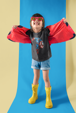 Load image into Gallery viewer, Superhero Half Sleeves T-Shirt For Girls -KidsFashionVilla
