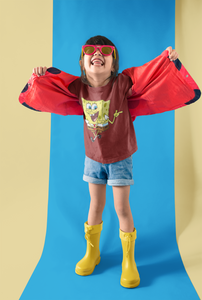 Cute Cartoon Half Sleeves T-Shirt For Girls -KidsFashionVilla