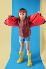 Load image into Gallery viewer, I Love My Mummy Daddy Half Sleeves T-Shirt For Girls -KidsFashionVilla
