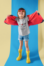 Load image into Gallery viewer, I Love My Mummy Daddy Half Sleeves T-Shirt For Girls -KidsFashionVilla
