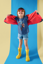 Load image into Gallery viewer, Superhero Half Sleeves T-Shirt For Girls -KidsFashionVilla

