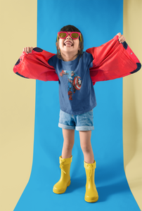 Superhero Half Sleeves T-Shirt For Girls -KidsFashionVilla