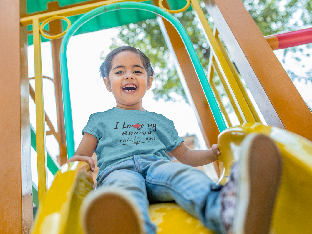 I Love My Bhaiya Half Sleeves T-Shirt For Girls -KidsFashionVilla