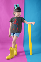 Load image into Gallery viewer, Cute Cartoon Half Sleeves T-Shirt For Girls -KidsFashionVilla
