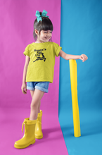Load image into Gallery viewer, Santas Favorite Christmas Half Sleeves T-Shirt For Girls -KidsFashionVilla
