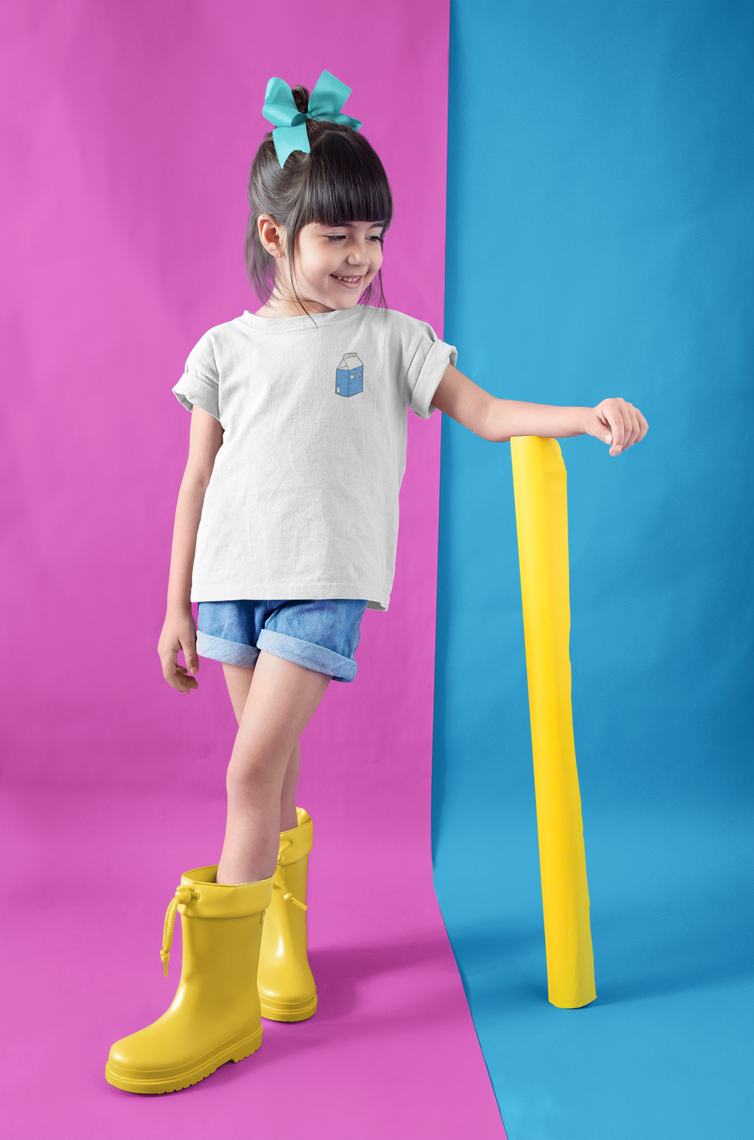 Milk Minimals Half Sleeves T-Shirt For Girls -KidsFashionVilla