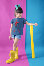 Load image into Gallery viewer, Cute Cartoon Half Sleeves T-Shirt For Girls -KidsFashionVilla

