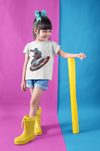 Superhero Half Sleeves T-Shirt For Girls -KidsFashionVilla