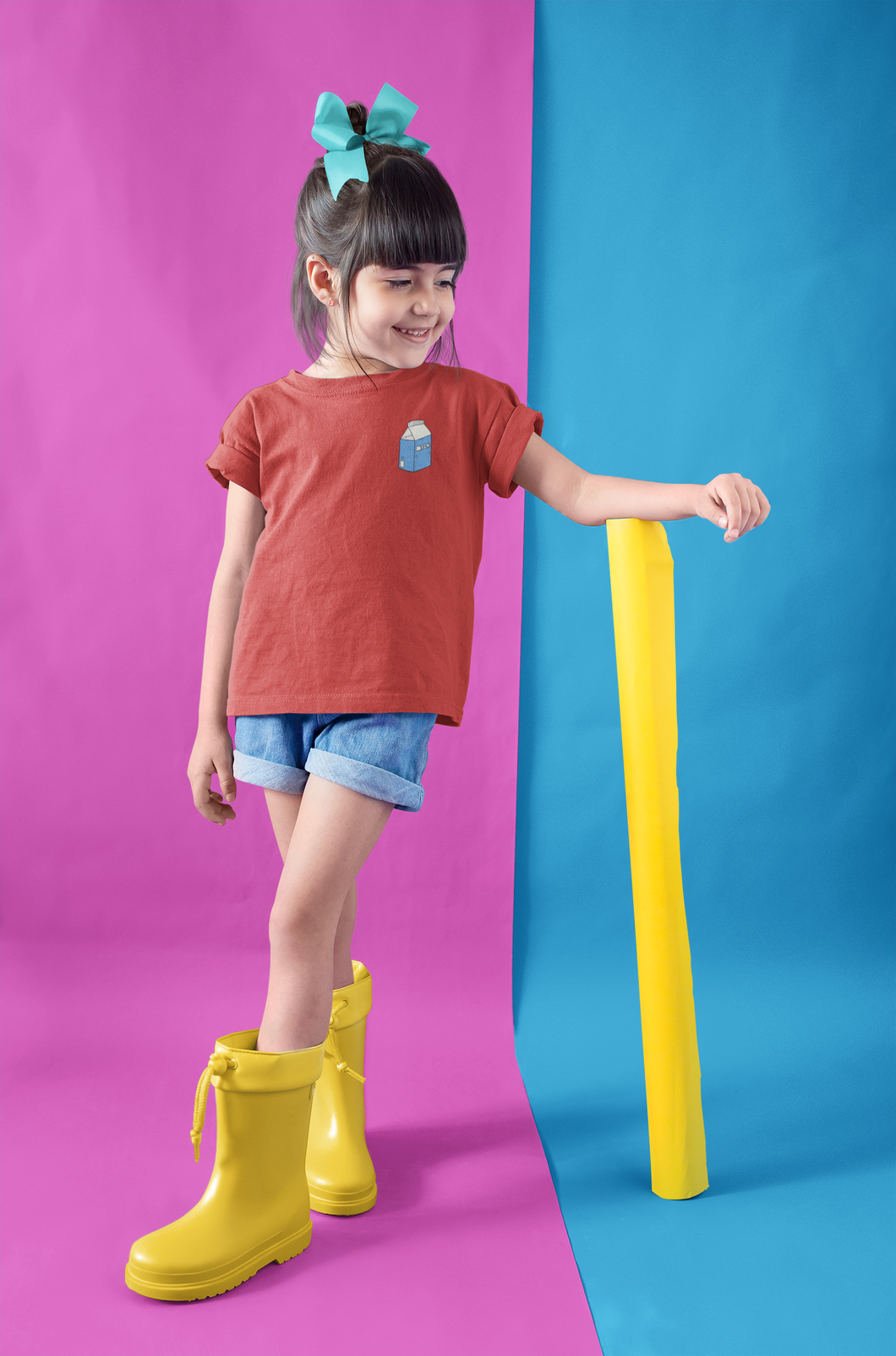 Milk Minimals Half Sleeves T-Shirt For Girls -KidsFashionVilla