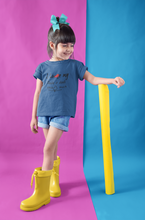 Load image into Gallery viewer, I Love Dada Dadi Half Sleeves T-Shirt For Girls -KidsFashionVilla
