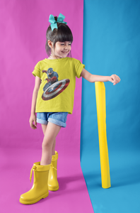 Superhero Half Sleeves T-Shirt For Girls -KidsFashionVilla