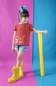 Printed Half Sleeves T-Shirt For Girls -KidsFashionVilla