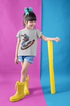Load image into Gallery viewer, Superhero Half Sleeves T-Shirt For Girls -KidsFashionVilla
