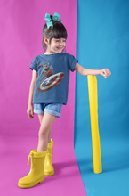 Load image into Gallery viewer, Superhero Half Sleeves T-Shirt For Girls -KidsFashionVilla
