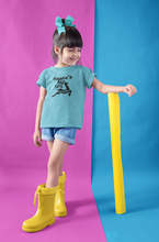 Load image into Gallery viewer, Santas Favorite Christmas Half Sleeves T-Shirt For Girls -KidsFashionVilla
