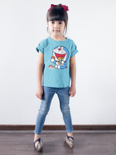 Load image into Gallery viewer, Cute Cartoon Half Sleeves T-Shirt For Girls -KidsFashionVilla
