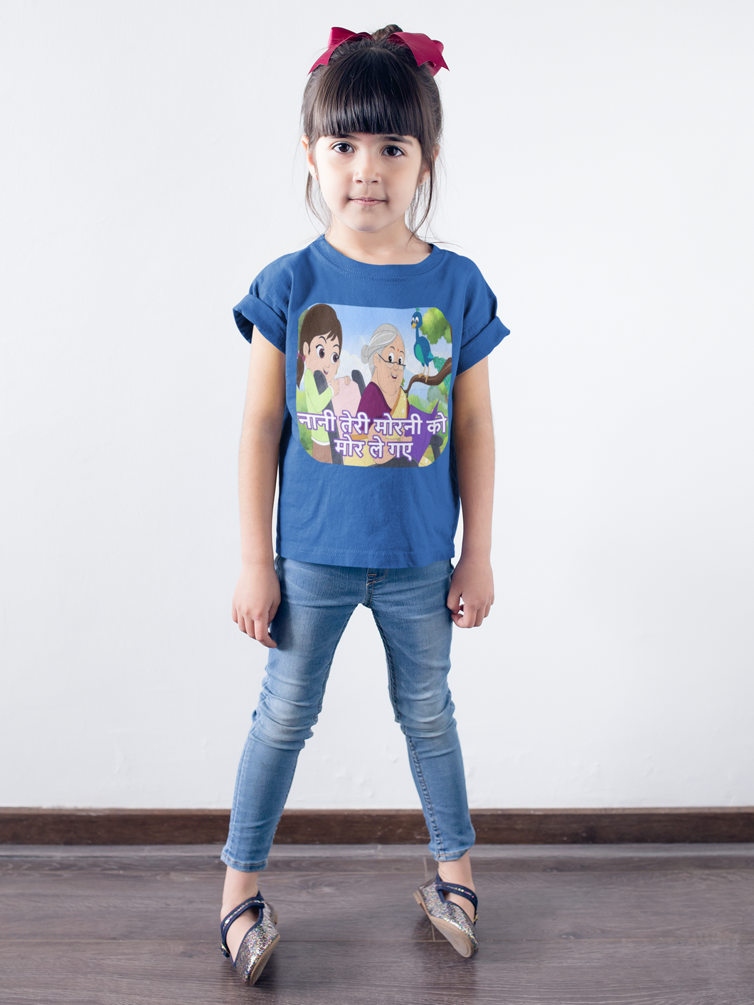 Nani Teri Morni Poem Half Sleeves T-Shirt For Girls -KidsFashionVilla