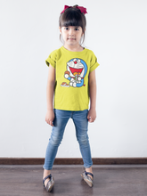Load image into Gallery viewer, Cute Cartoon Half Sleeves T-Shirt For Girls -KidsFashionVilla
