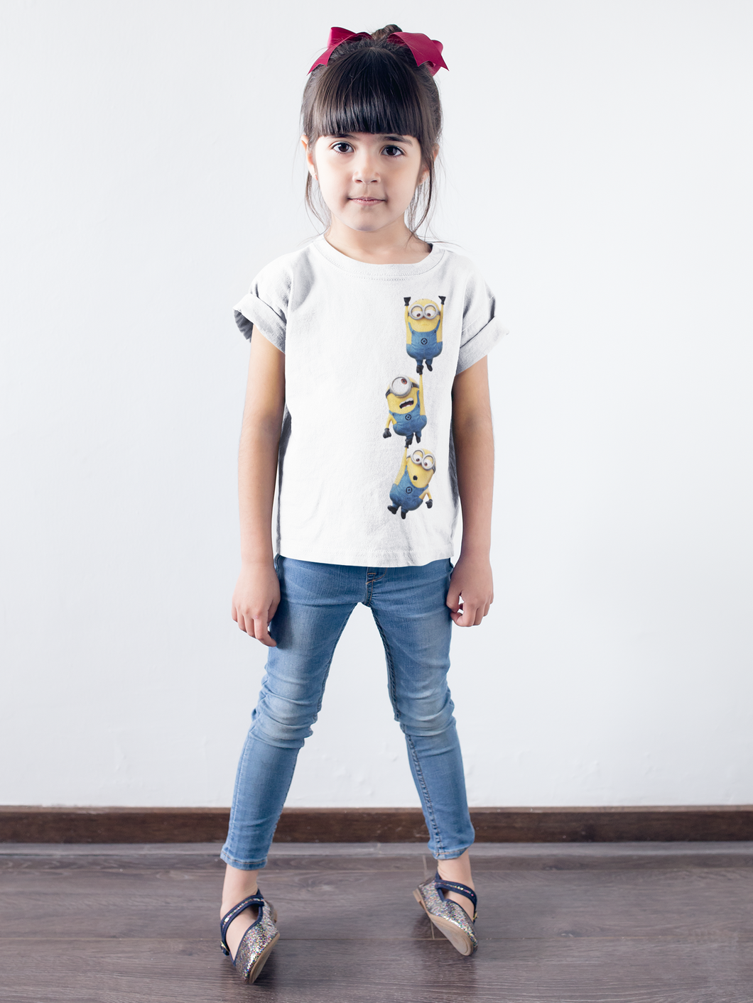 Cartoon Half Sleeves T-Shirt For Girls -KidsFashionVilla