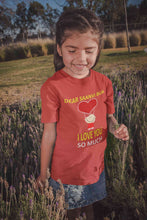 Load image into Gallery viewer, Custom Name I love My Bua So Much Half Sleeves T-Shirt For Girls -KidsFashionVilla

