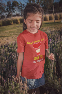 Custom Name I love My Bua So Much Half Sleeves T-Shirt For Girls -KidsFashionVilla