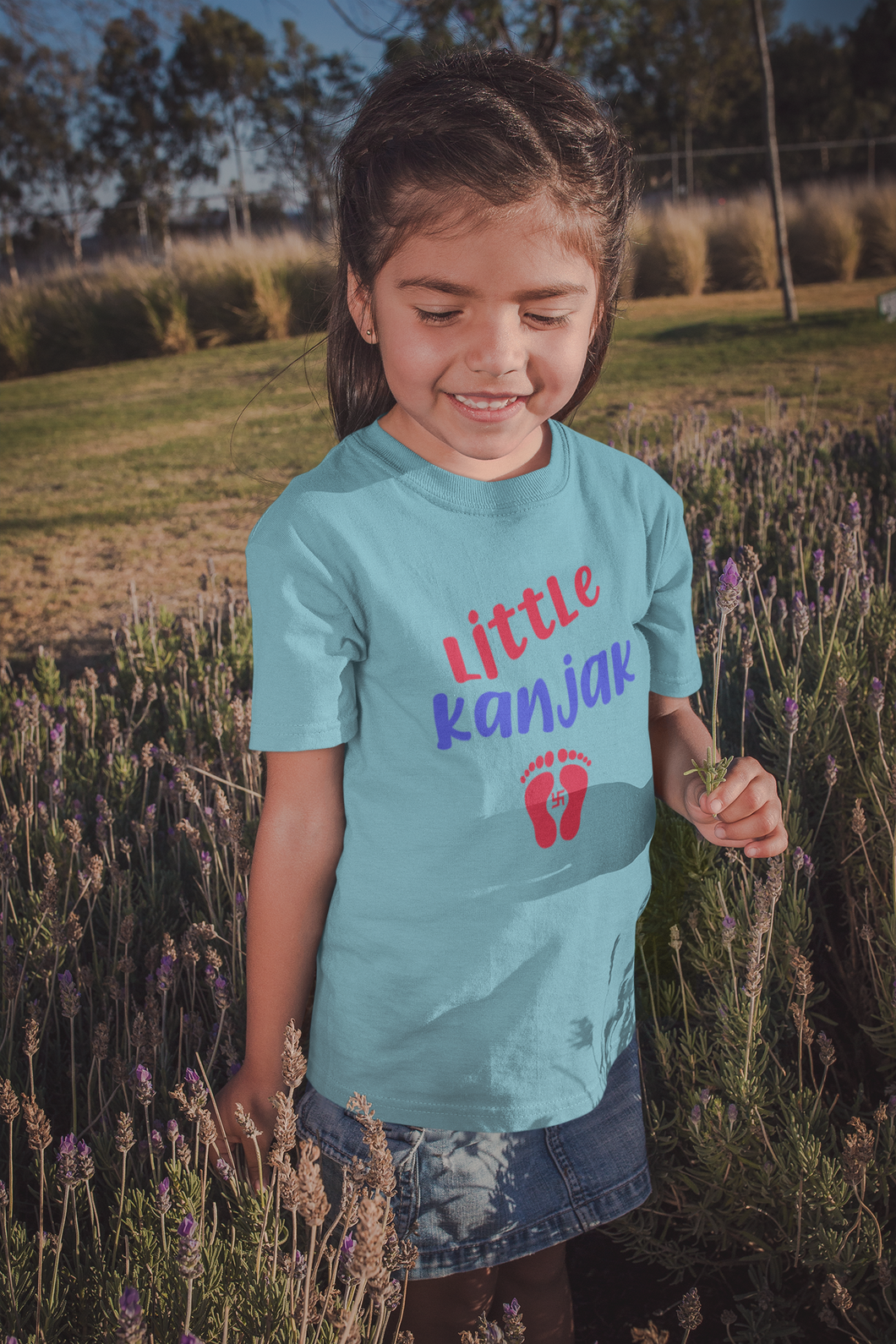 Little Kanjak Half Sleeves T-Shirt For Girls -KidsFashionVilla