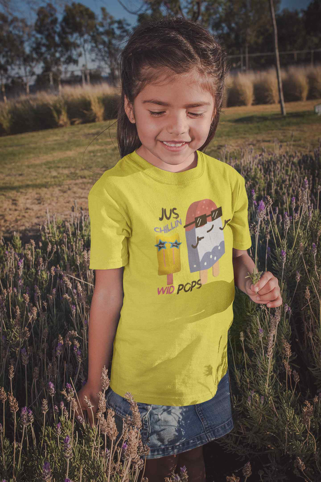 Popsicle Cartoon Half Sleeves T-Shirt For Girls -KidsFashionVilla