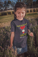Load image into Gallery viewer, Custom Name I love My Bua So Much Half Sleeves T-Shirt For Girls -KidsFashionVilla

