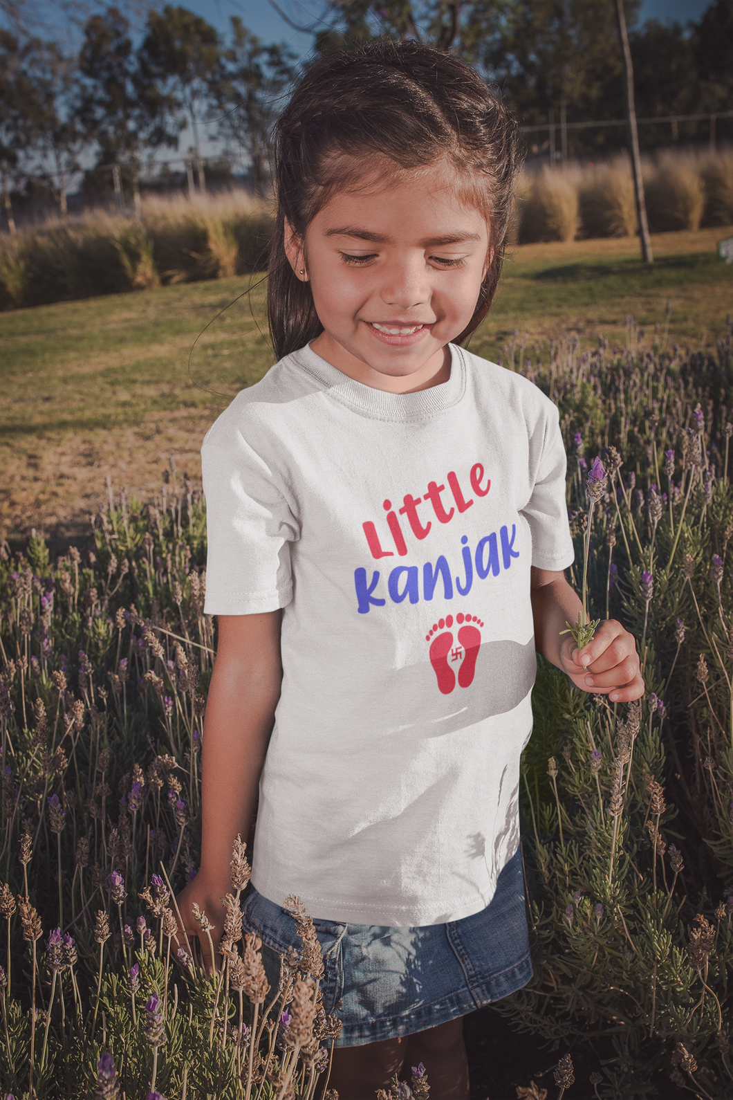 Little Kanjak Half Sleeves T-Shirt For Girls -KidsFashionVilla
