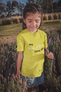 Nanu And Nani Loves Me Half Sleeves T-Shirt For Girls -KidsFashionVilla