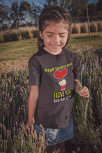 Load image into Gallery viewer, Custom Name I love My Bua So Much Half Sleeves T-Shirt For Girls -KidsFashionVilla
