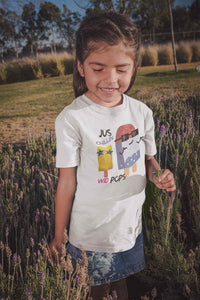Popsicle Cartoon Half Sleeves T-Shirt For Girls -KidsFashionVilla